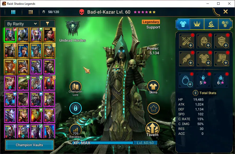 Raid: Shadow Legends Accounts Starter Lv18 355K Power|10 Legendary(Bad el Kazar,Rathalos Blade,Ninja,Artak,Wukong,Etc)|31K 3