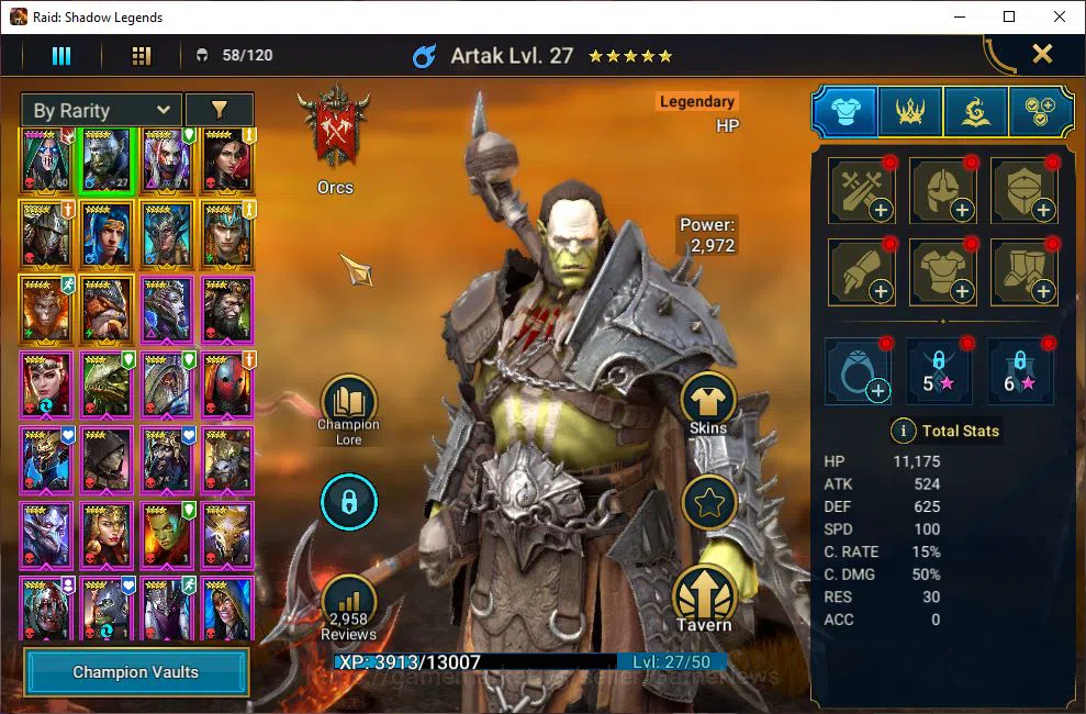 Raid: Shadow Legends Accounts Starter Lv18 355K Power|10 Legendary(Bad el Kazar,Rathalos Blade,Ninja,Artak,Wukong,Etc)|31K 4