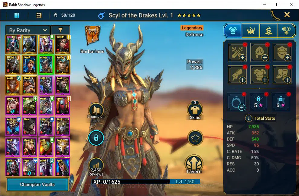 Raid: Shadow Legends Accounts Starter Lv18 355K Power|10 Legendary(Bad el Kazar,Rathalos Blade,Ninja,Artak,Wukong,Etc)|31K 9