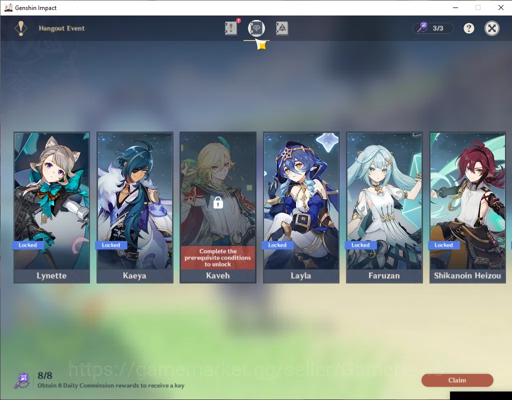 Genshin Impact Accounts ASIA|AR 58|12 Limited +4(*5Weapon)|Escoffier+Sign, image 4