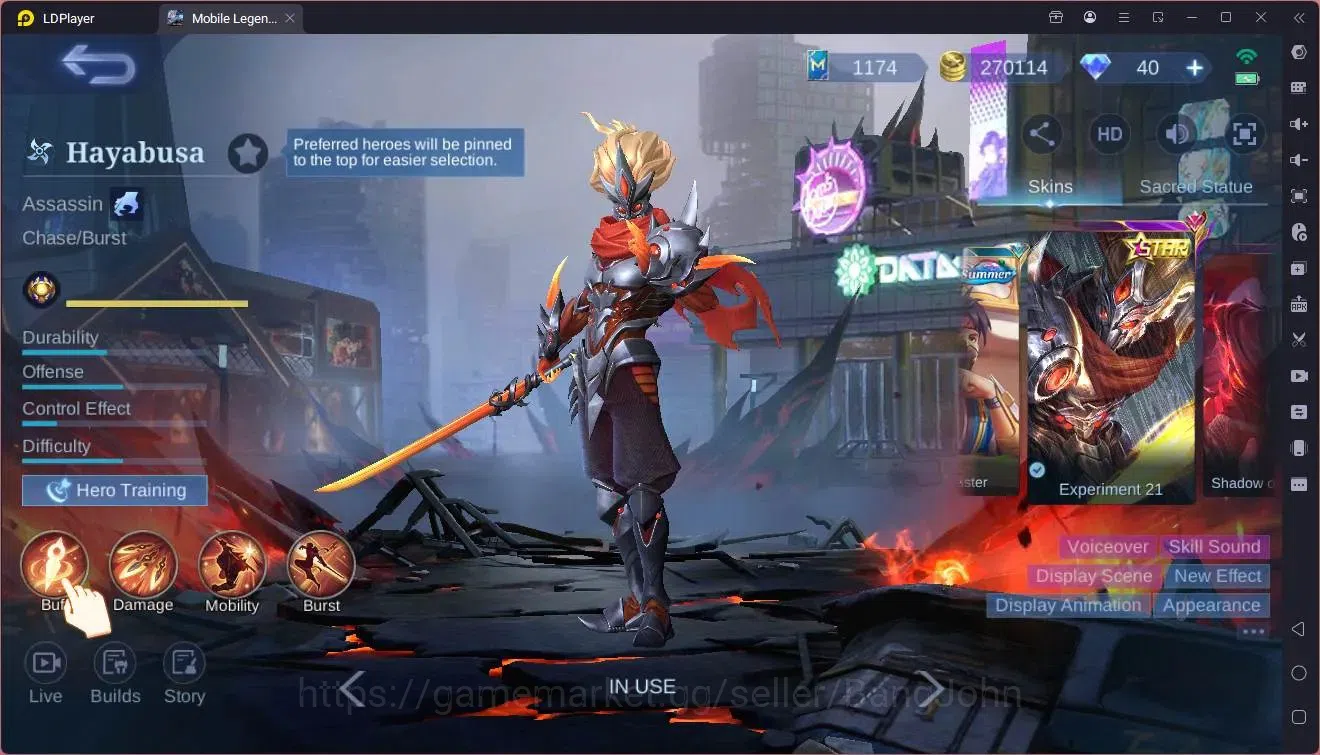 Mobile Legends: Bang Bang Accounts Global|Hero 132|Skin 367|Exalted|Legend GS|Naruto  image 3