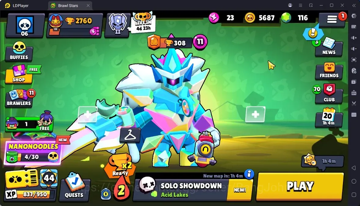 Brawl Stars Accounts Thropy 2760 | 29 Brawler | 7 Max |1 Hypercharge,1 Legend,1 Mythic,5 Epic Skin|4497 Bling|116 1