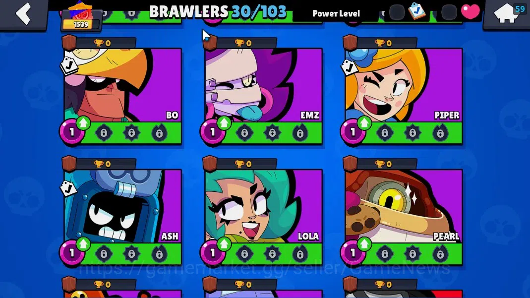 Brawl Stars Accounts 1539 Trophy|30 Brawler 2Max|Griff Full Buffies|4k image 10