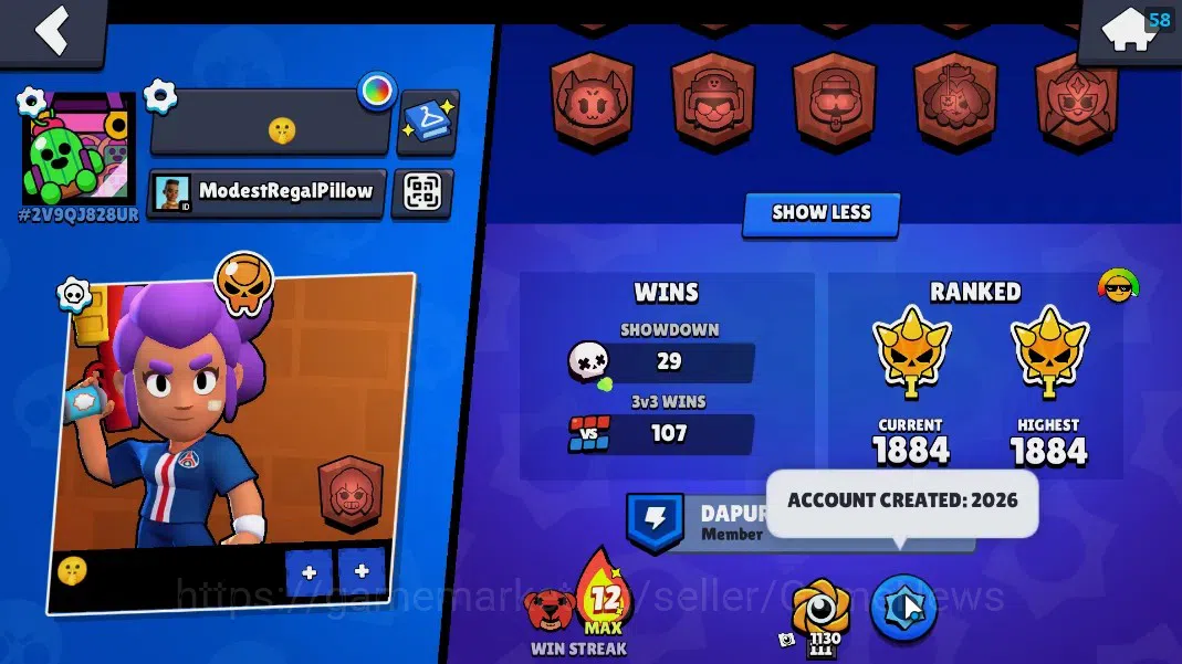 Brawl Stars Accounts 1539 Trophy|30 Brawler 2Max|Griff Full Buffies|4k image 3