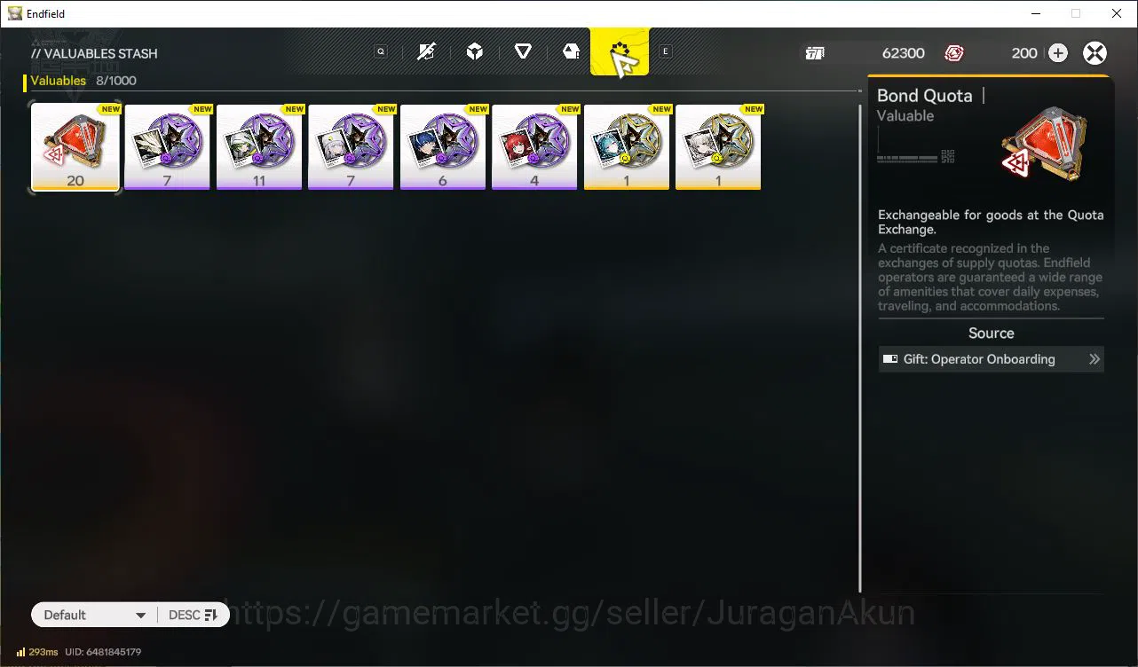 Arknights: Endfield Accounts Na/EU Lv2|Day 2|4K Arsenal ticket|MetaSSR Solo Pograchnik+4SR Operators|Female MC|GrypLink|Take 5