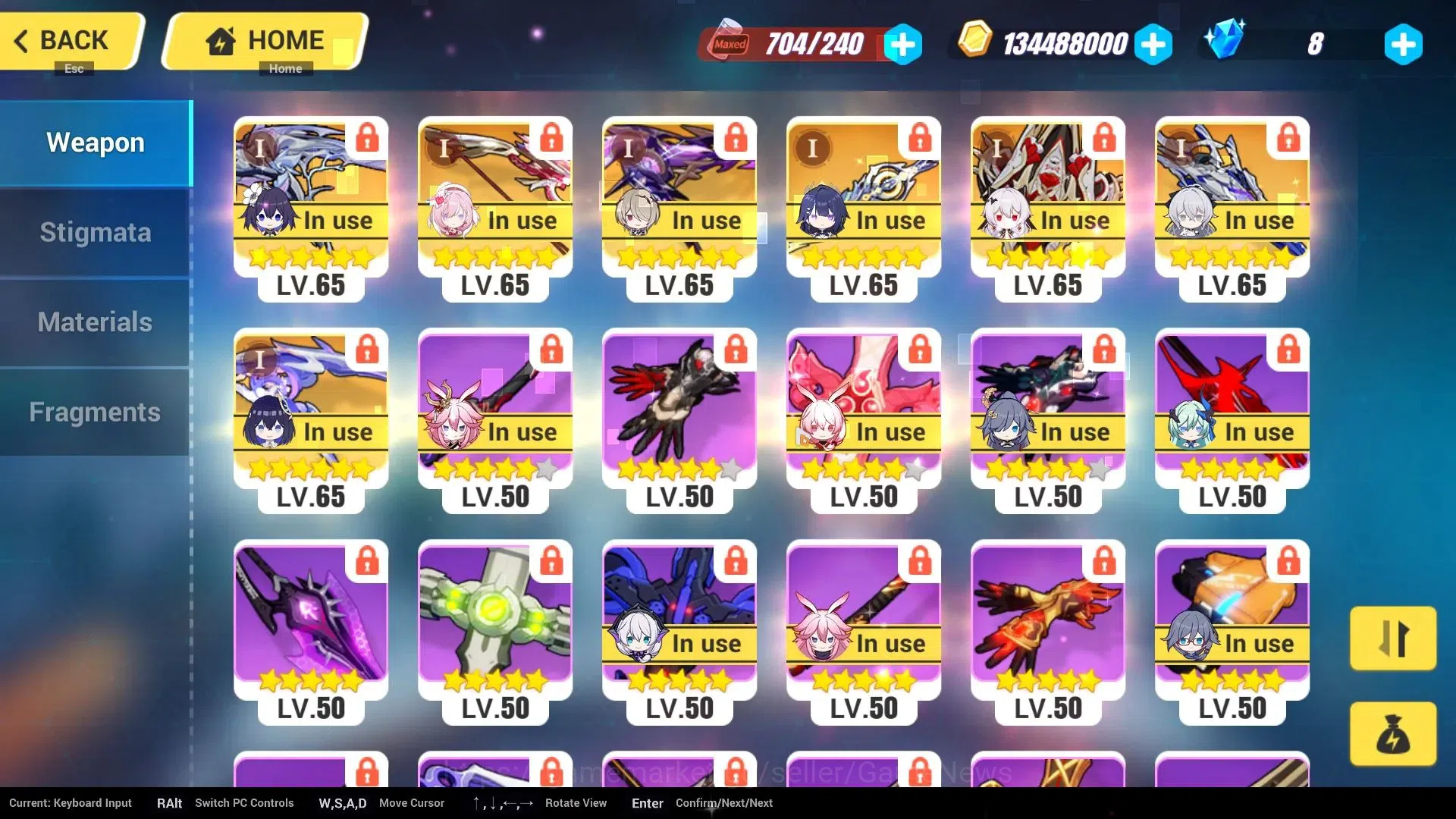 Honkai Impact 3rd Accounts End-Game SEA ENDGAME| 30+ FullSet (Seele Panacea, Mei Xentinel, Elysia HiLoveElf, Vita, Sparkle 14