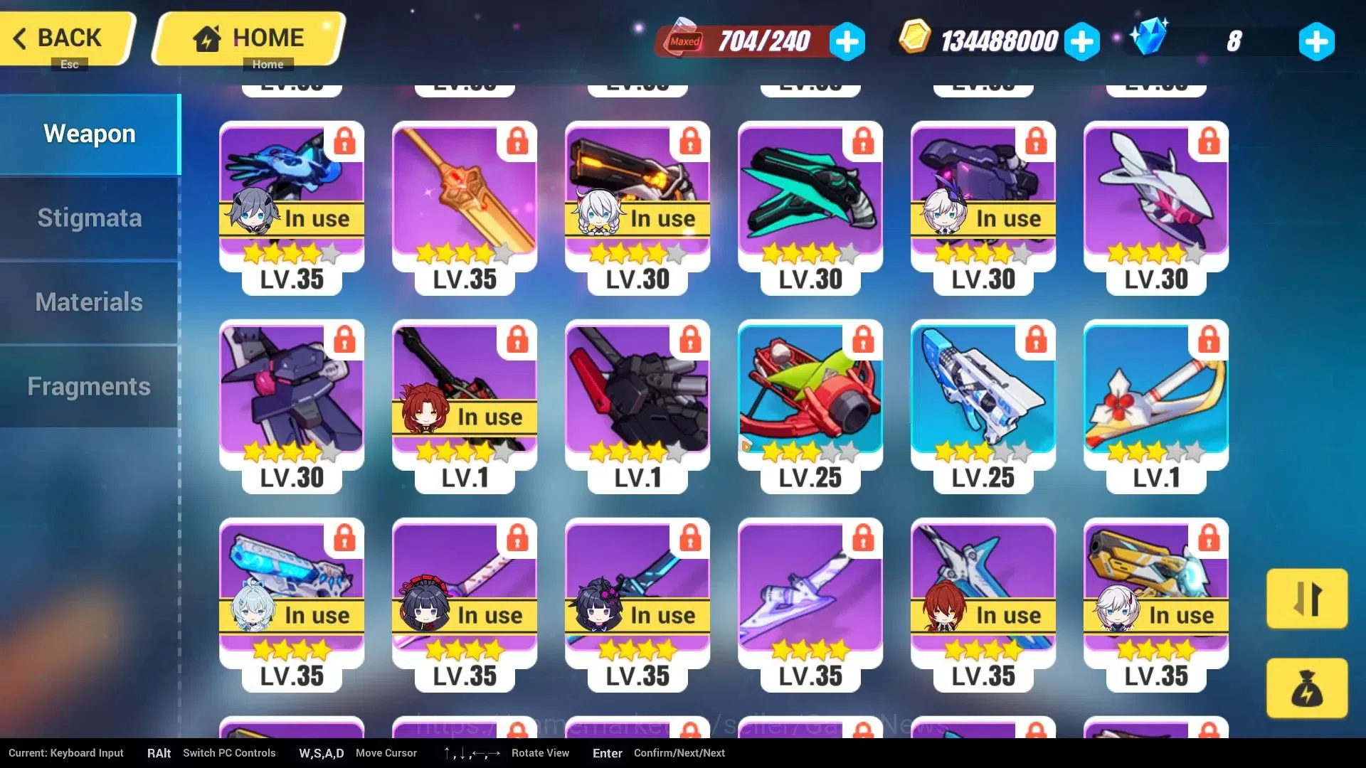 Honkai Impact 3rd Accounts End-Game SEA ENDGAME| 30+ FullSet (Seele Panacea, Mei Xentinel, Elysia HiLoveElf, Vita, Sparkle 16