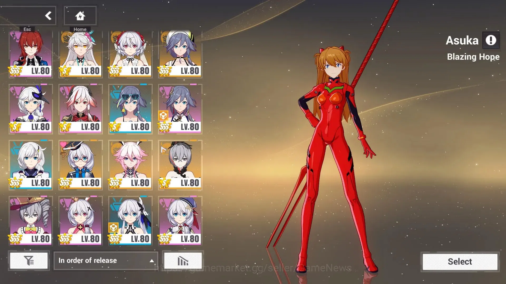 Honkai Impact 3rd Accounts End-Game SEA ENDGAME| 30+ FullSet (Seele Panacea, Mei Xentinel, Elysia HiLoveElf, Vita, Sparkle 5