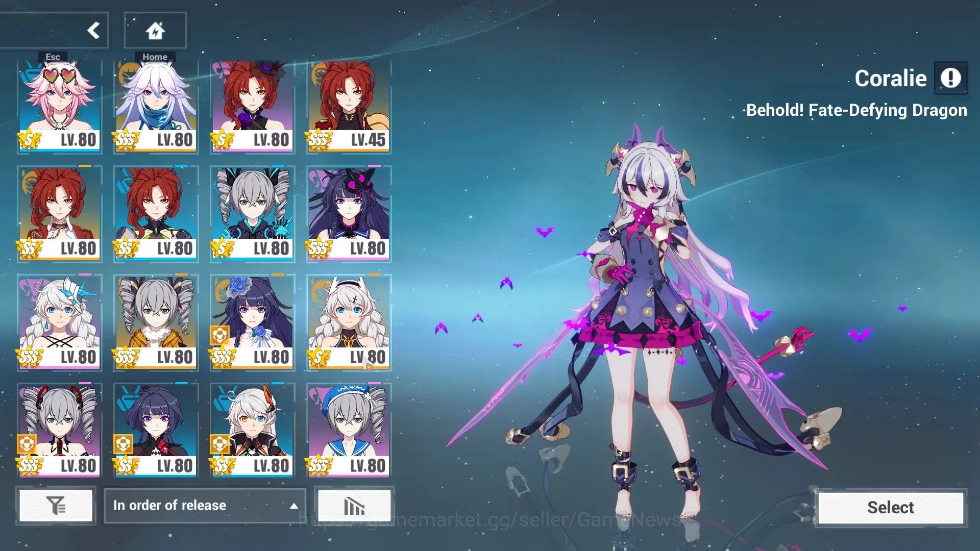 Honkai Impact 3rd Accounts End-Game SEA ENDGAME| 30+ FullSet (Seele Panacea, Mei Xentinel, Elysia HiLoveElf, Vita, Sparkle 6