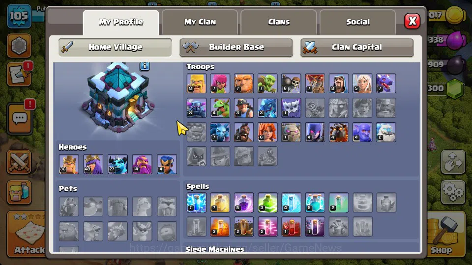 Clash of Clans Accounts TH 13 - BH 5|Limited Skin|LV 105|HH 7|BK 36,AQ 48, image 3