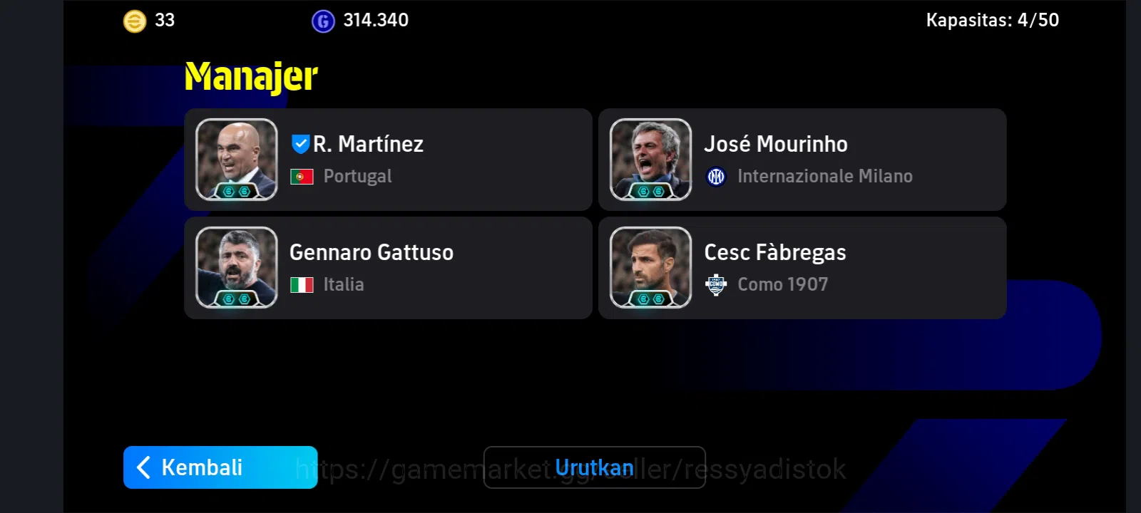 eFootball Accounts High-End EFOOTBALL 2026 | EPIC E CANTONA, DRAGAN S, PEPE, BARESSI, ST JOAN GARCIA, ST B SESKO, DE ROSSI 3