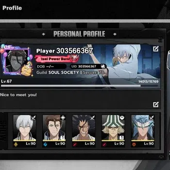 BLEACH: Soul Resonance Accounts NuverseSEA|LV 67|10 SSR [Gin,AizenB1,Kenpachi,Urah image 1