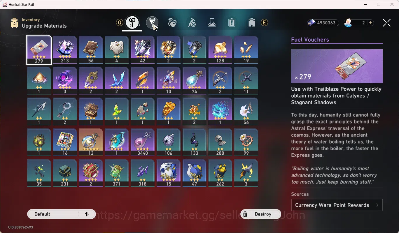 Honkai Star Rail Accounts ASIA | TL 60 | 8 Limit | Fire Fly | The Dahlia | L image 4