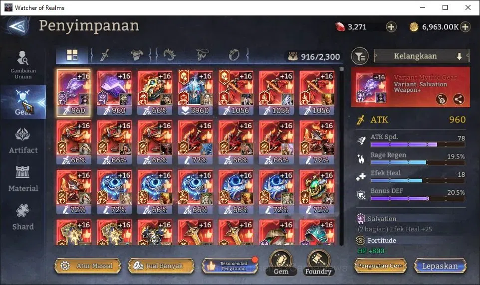 Watcher of Realms Accounts GLOBAL 60x|Lv 79|6M Power|3K Gems|9 Lord[ValderonA image 17