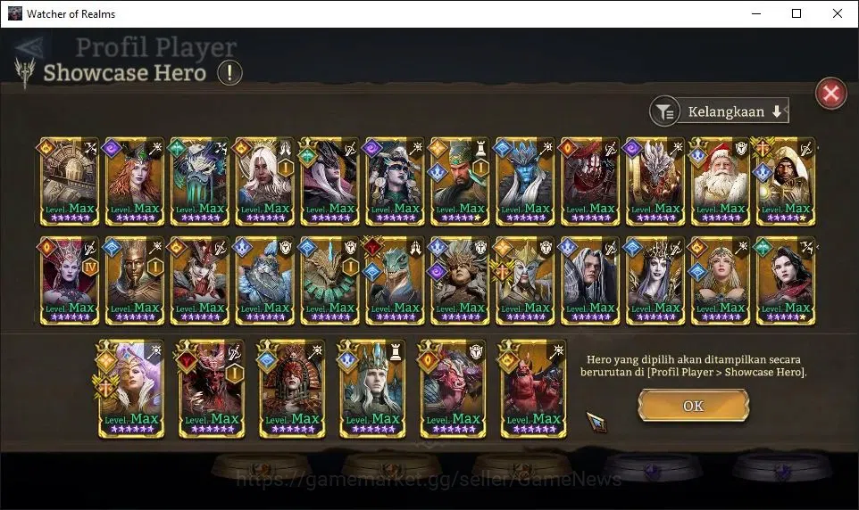Watcher of Realms Accounts GLOBAL 60x|Lv 79|6M Power|3K Gems|9 Lord[ValderonA image 9