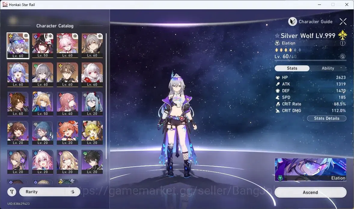 Honkai Star Rail Accounts Mid Game ASIA | TL46 | Silver Wolf+Sign | Sparkle+Sign | Evanescia+Sign | Robin+Sign | TakeMail 2