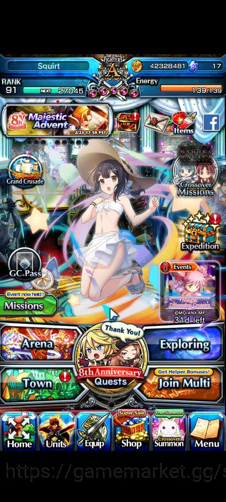 Grand Summoners Mid-Game Global|Rank 91|1 SP.Art|24 Ascend|InumutaTW,Beta,S image 1