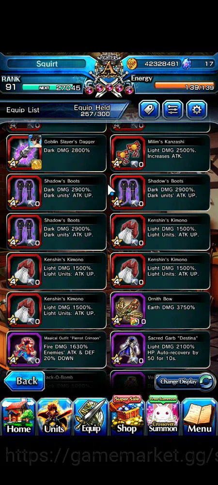 Grand Summoners Accounts Mid-Game Global|Rank 91|1 SP.Art|24 Ascend|InumutaTW,Beta,Summer 10
