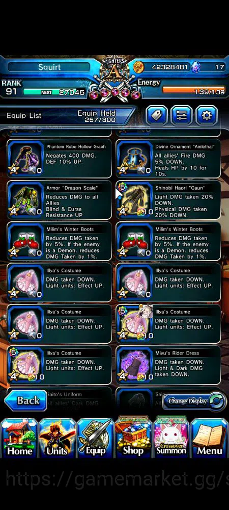 Grand Summoners Accounts Mid-Game Global|Rank 91|1 SP.Art|24 Ascend|InumutaTW,Beta,Summer 12