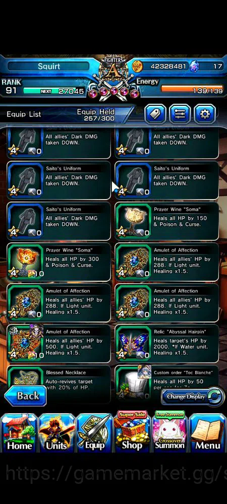 Grand Summoners Accounts Mid-Game Global|Rank 91|1 SP.Art|24 Ascend|InumutaTW,Beta,Summer 13