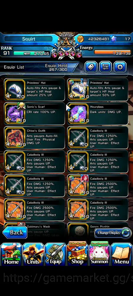 Grand Summoners Accounts Mid-Game Global|Rank 91|1 SP.Art|24 Ascend|InumutaTW,Beta,Summer 16