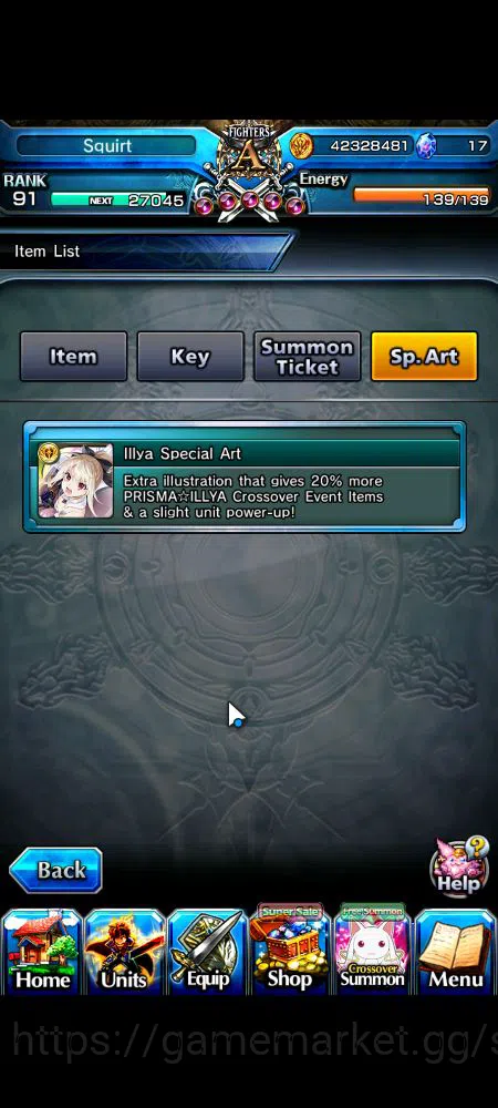 Grand Summoners Accounts Mid-Game Global|Rank 91|1 SP.Art|24 Ascend|InumutaTW,Beta,Summer 3