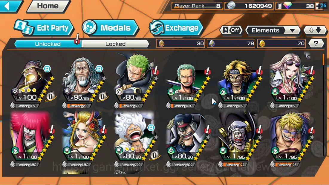 One Piece Bounty Rush Accounts Global|4 EX|5Elder Saturn,Gear5 Luffy,BP Kuzan,[Bo image 4