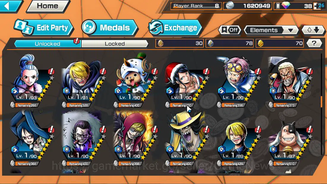 One Piece Bounty Rush Accounts Global|4 EX|5Elder Saturn,Gear5 Luffy,BP Kuzan,[Bo image 8