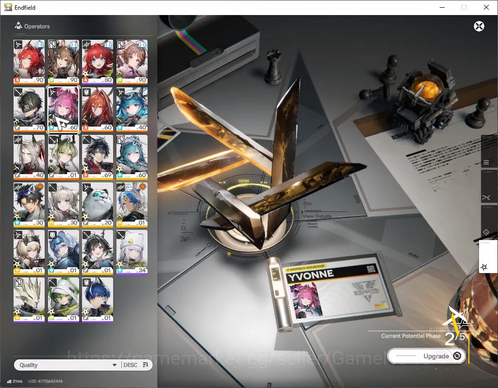 Arknights: Endfield Accounts ASIA|Lv 56|SSR 7(3Limit) [Laevatain,Gilberta,yvonn image 11