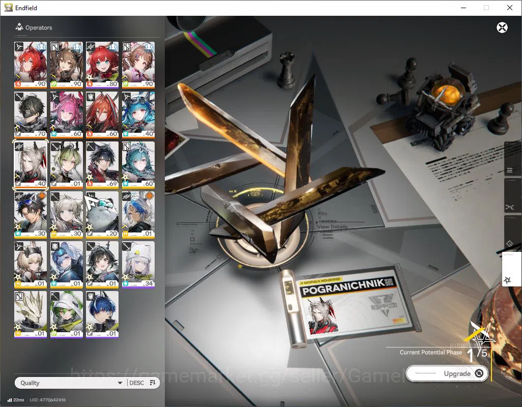 Arknights: Endfield Accounts ASIA|Lv 56|SSR 7(3Limit) [Laevatain,Gilberta,yvonn image 12