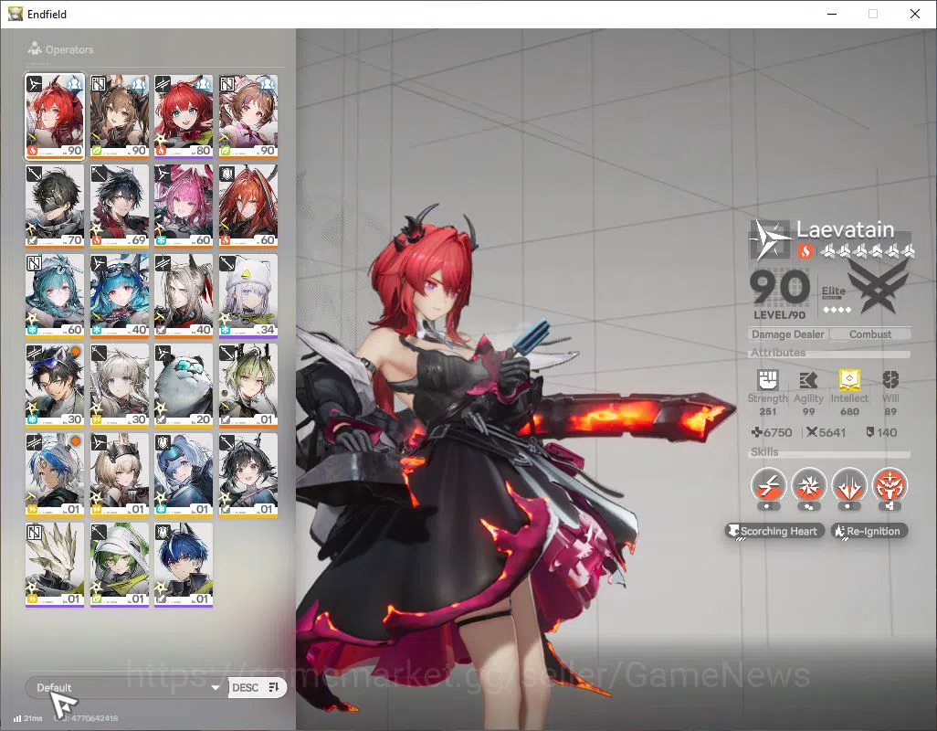 Arknights: Endfield Accounts ASIA|Lv 56|SSR 7(3Limit) [Laevatain,Gilberta,yvonn image 2
