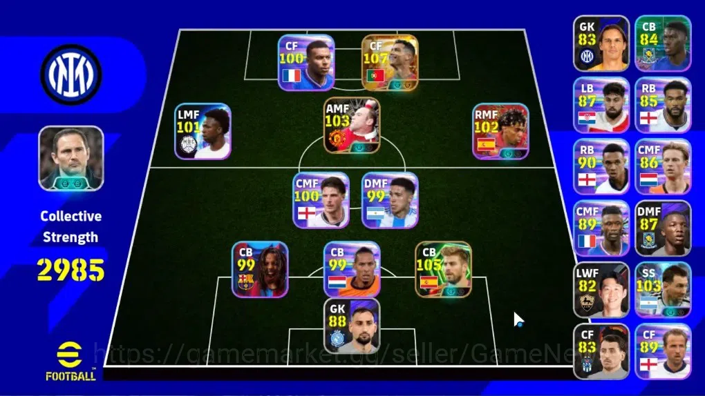 eFootball Accounts Legends & Iconic Players Android|Big Time Cristiano Ronaldo Portugal'26|Epic Gerard Pique,Wayne Rooney|4 1