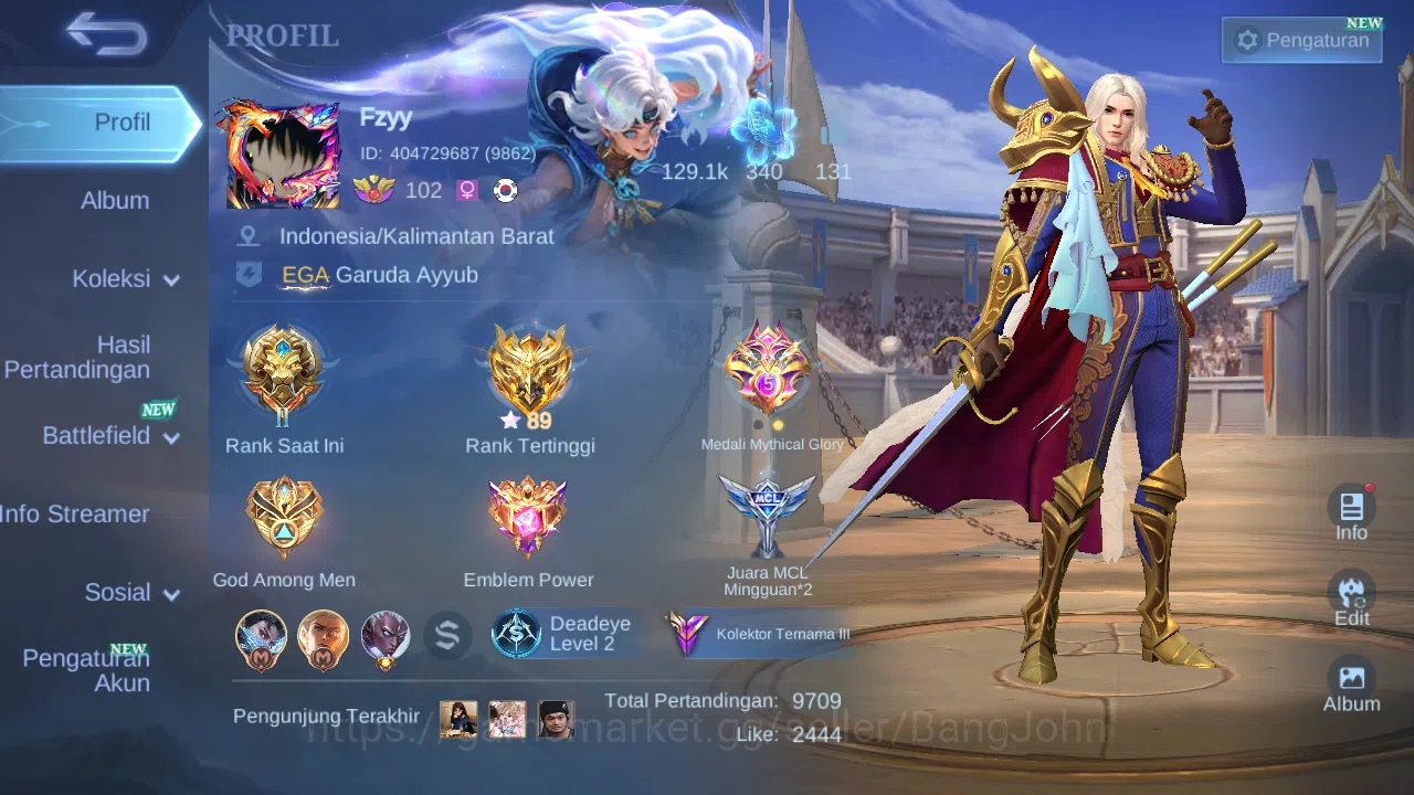 Mobile Legends: Bang Bang Accounts Hero 131 Skin 277 | KOF Karina | Luckybox Lance | image 1