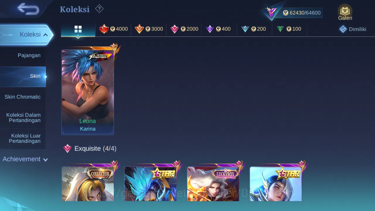 Mobile Legends: Bang Bang Accounts Hero 131 Skin 277 | KOF Karina | Luckybox Lance | image 2