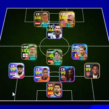 eFootball Accounts Legends & Iconic Players Android|Power 3170|BigTime Haaland|5 Epic Lothar Matthaus,Mario
