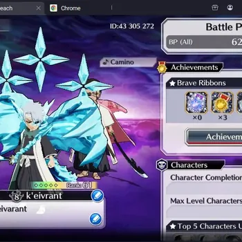 Bleach: Brave Souls Accounts Starter Global |628K BP+182 Orb|Fresh Story|30 Prem Summon + 545 Acc Ticket|Aizen & Grimmjow