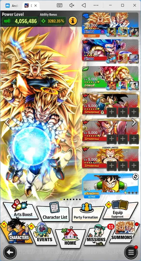 Dragon Ball Legends Accounts High-End Android | Lvl 168|357M Total Power|3 LR|6 UL|LR Trunks&Gohan,SSG Shallet,Broly Fury|UL 19
