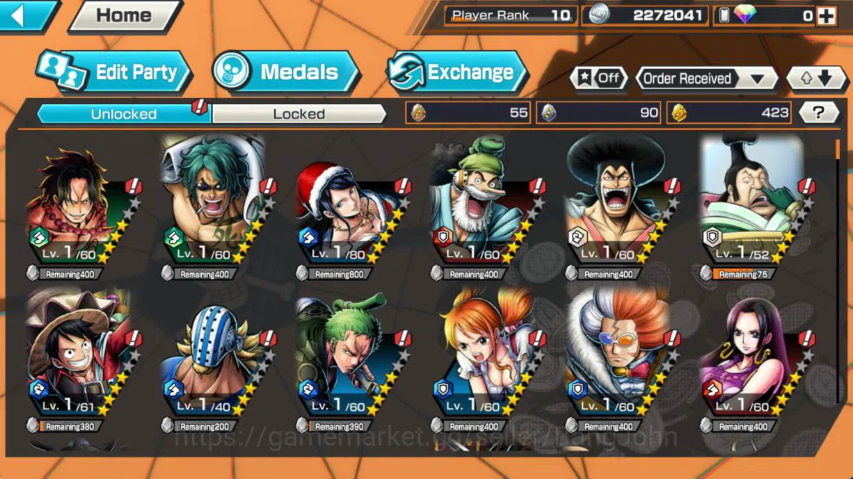 One Piece Bounty Rush Accounts GLOBAL |nefeitari vivi, kaido, HP charlotte linlin image 6