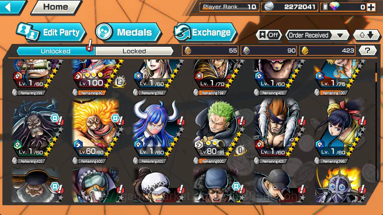 One Piece Bounty Rush Accounts GLOBAL |nefeitari vivi, kaido, HP charlotte linlin image 7