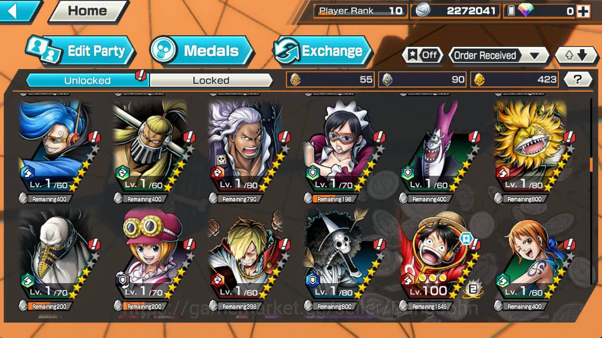 One Piece Bounty Rush Accounts GLOBAL |nefeitari vivi, kaido, HP charlotte linlin image 9