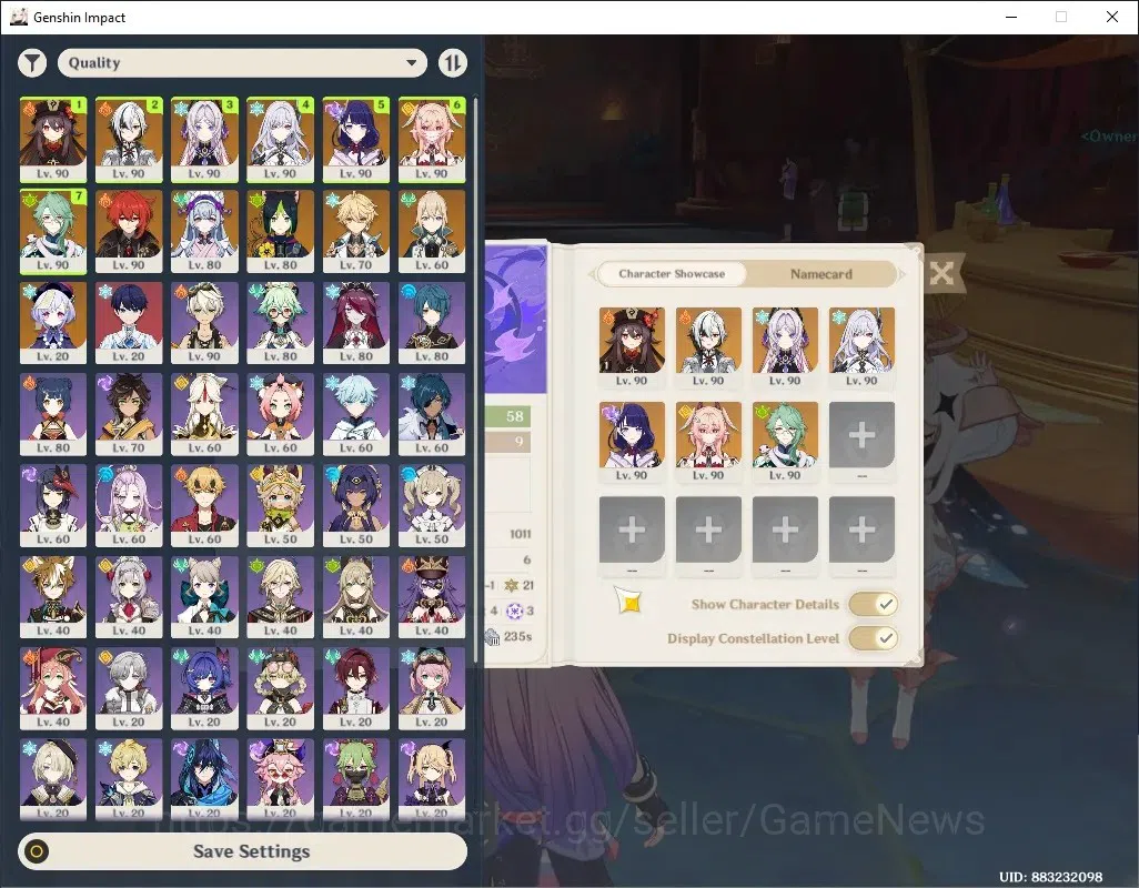 Genshin Impact Accounts Others Asia|AR 58|7 Limited + 6 (*5 Weapon)|Hu Tao 1