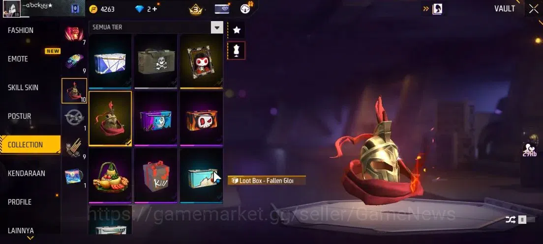 Free Fire Accounts Indonesia| M1887 Sterling Conqueror Lv 6,Hand of H image 11