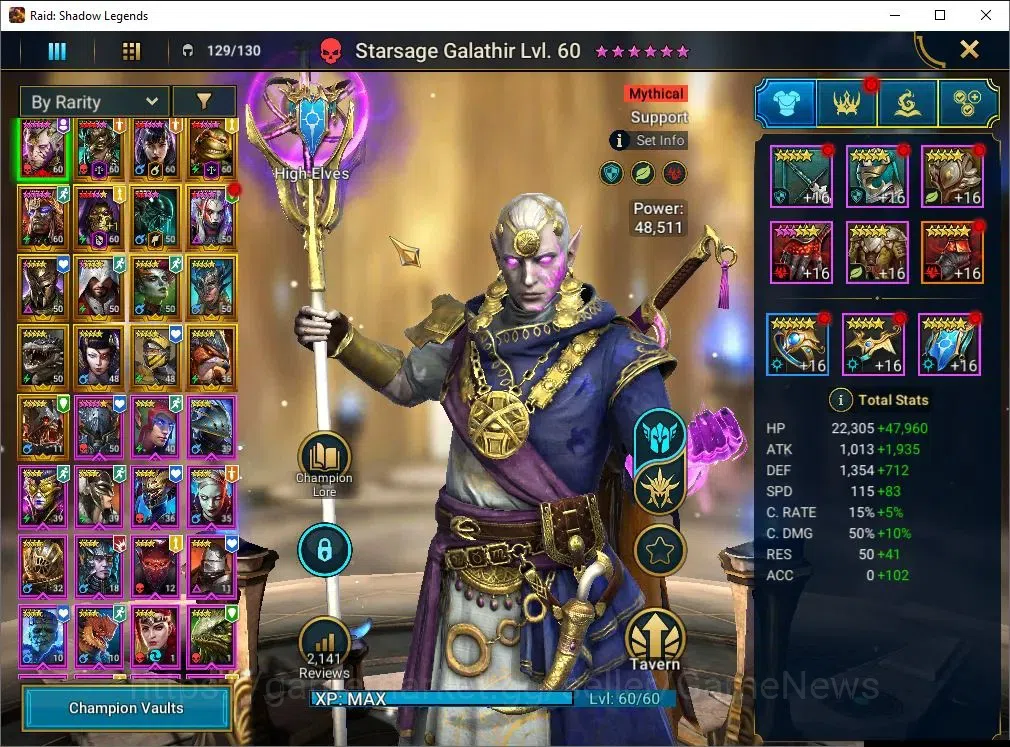Raid: Shadow Legends Accounts Lv45 490K Power|1 Mythic(SS Galathir)+16 Legend(Le image 3