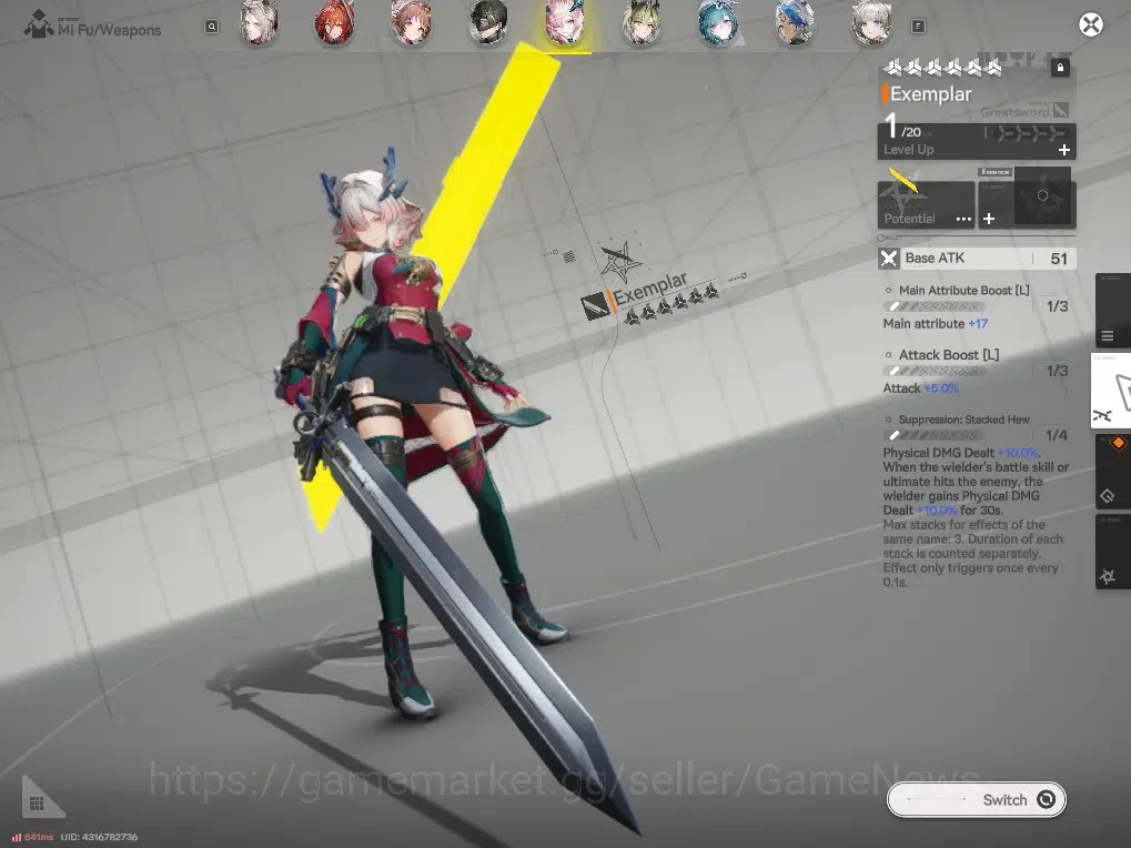 Arknights: Endfield Accounts ASIA|Lv 58|Oro 53K|Ori 50|Ars 2k|12(*6Wep)|[Laevat image 10