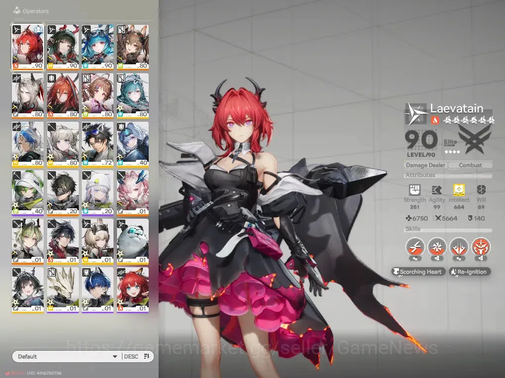 Arknights: Endfield Accounts ASIA|Lv 58|Oro 53K|Ori 50|Ars 2k|12(*6Wep)|[Laevat image 2