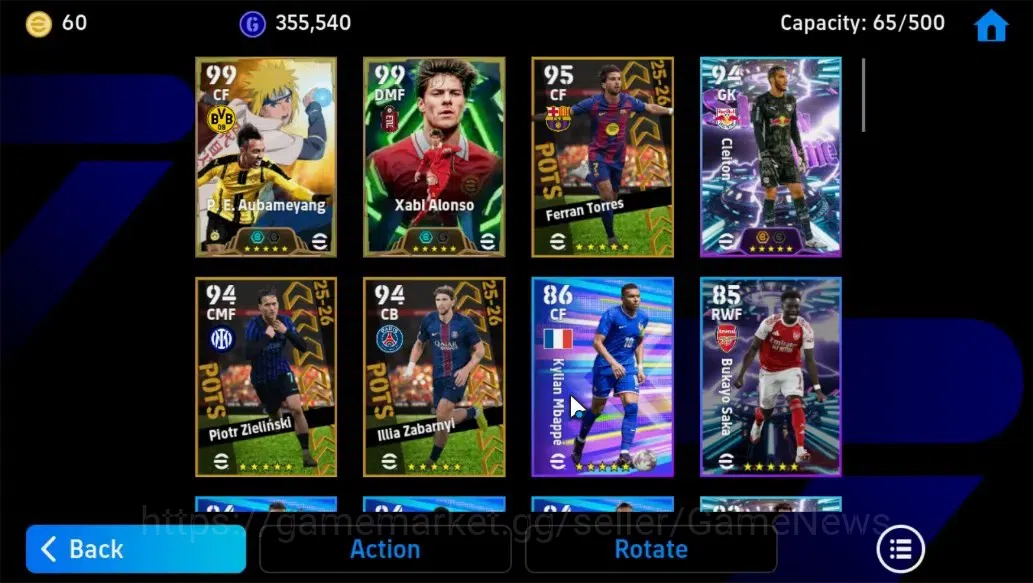 eFootball Accounts Android||P. E. Aubameyang, Xabi Alonso, Ferran Tor image 5