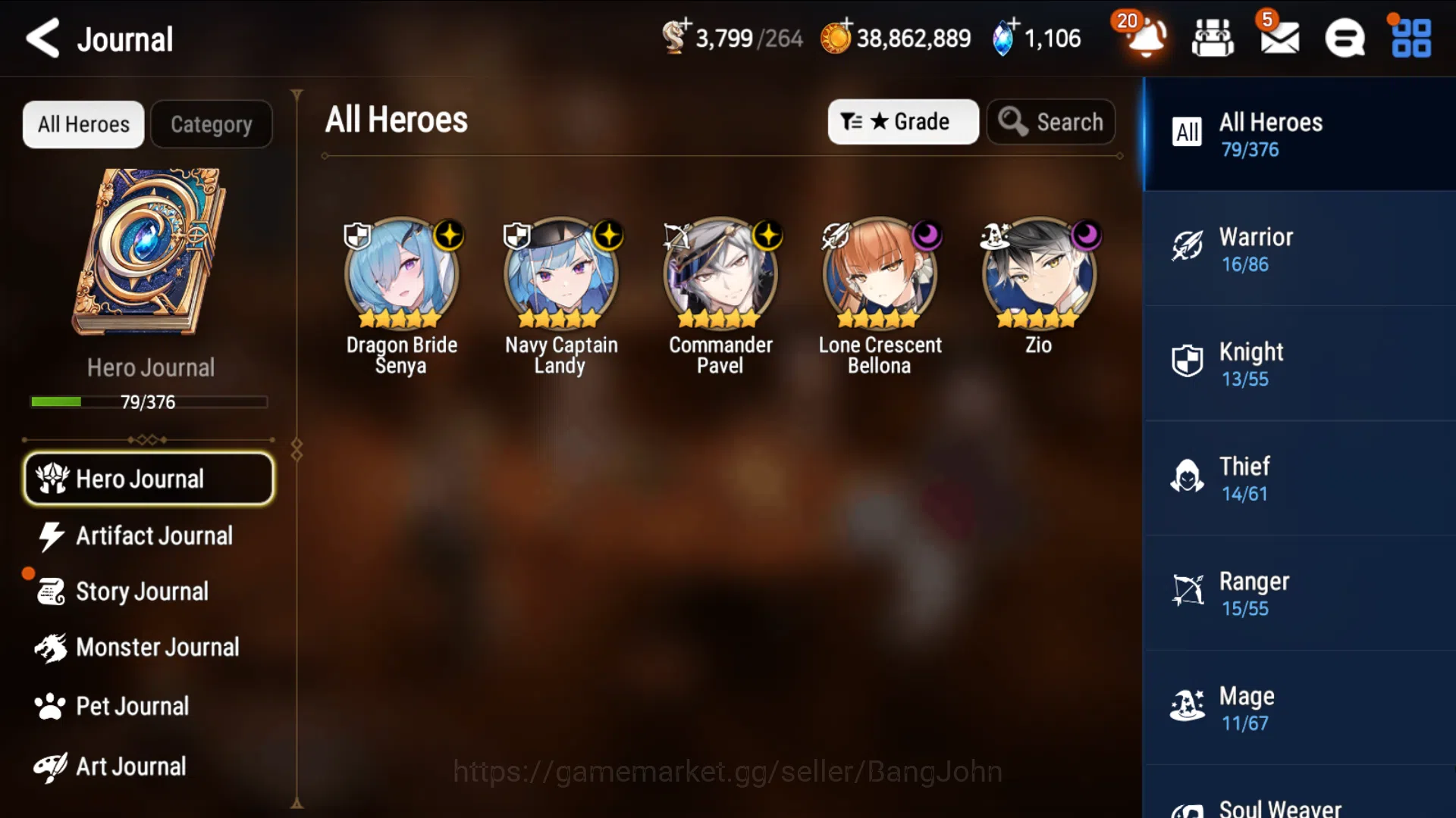 Epic Seven Accounts Global Unverif|5ML(Bellona,Zio,CPavel,NCLandy,DBSe image 3