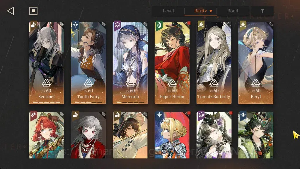 Reverse: 1999 Accounts Endgame GLOBAL|Lvl 77|27(*6 Crew)(2 Limit)|[Sentinel P5,Beryl,Paper Heron]+PSY|Mercuria P1+PSY,Tooth 4