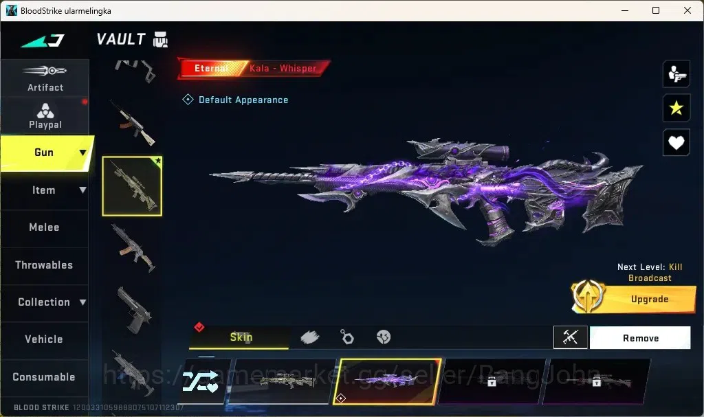 Blood Strike Accounts Others ASIA | 1 ETERNAL: Kala - Whisper |1 Ultra Melee - Dark Force|1 Ultra Loot Crate|1 Epic Name 2