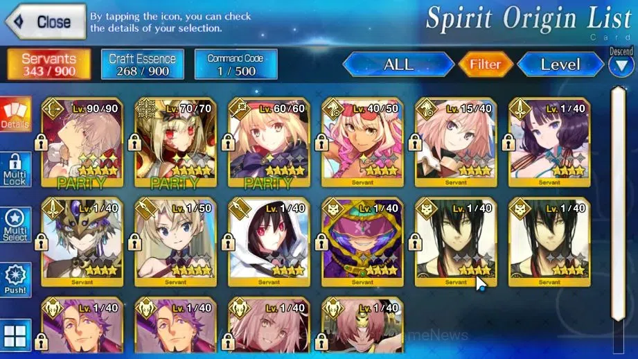 Fate-Grand Order Accounts NA Lv 23|4 limited ssr|Durga NP2, Draco, Castoria|Log Code|SS(FGO751) 1
